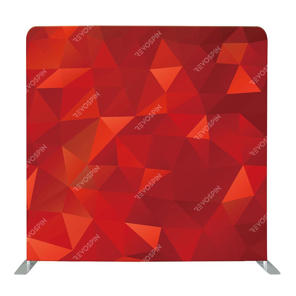 Red Polygonal Tension Backdrop - VS Booths 360