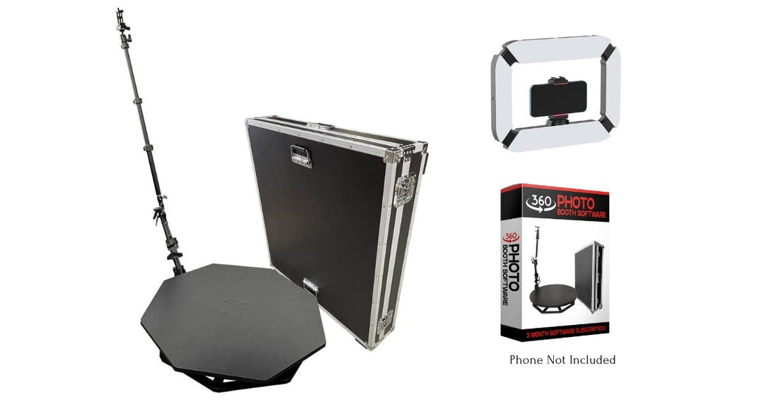 RevoSpin OM-5 Octagon 360 Photo Booth Deluxe Package (MANUAL SPIN) - VS Booths 360