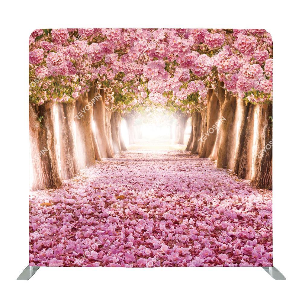 Nature Spring Floral Wedding Tension Backdrop - VS Booths 360