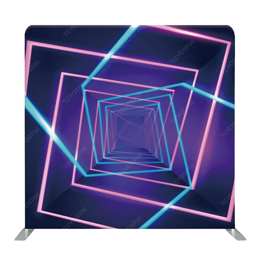Neon Lights Square Dimensional Gradient Tension Backdrop - VS Booths 360