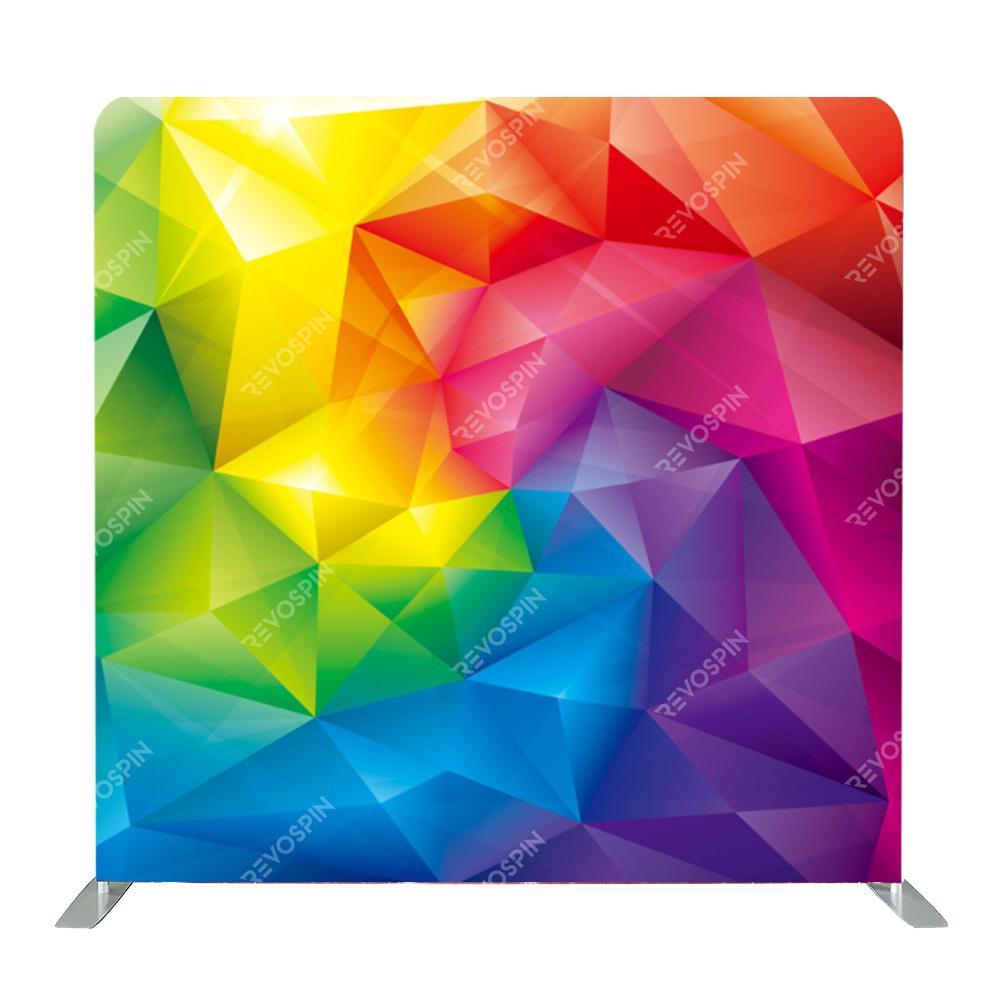 Rainbow Polygonal Tension Backdrop - VS Booths 360